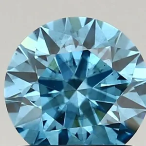 0.91 Carat Round Fancy Vivid Blue SI1 Lab Diamond