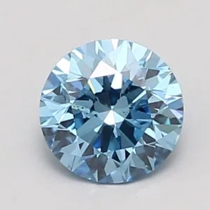 0.91 Carat Round Fancy Vivid Blue SI1 Lab Diamond