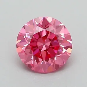 0.91 Carat Round Fancy Vivid Pink VS1 Lab Diamond