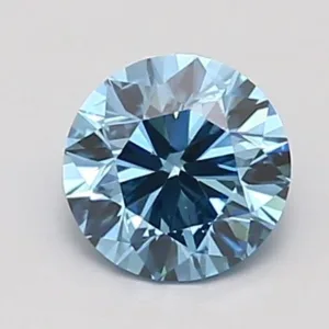 0.92 Carat Round Fancy Vivid Blue SI1 Lab Diamond
