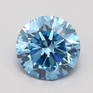0.93 Carat Round Fancy Vivid Blue SI1 Lab Diamond