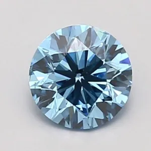 0.94 Carat Round Fancy Vivid Blue SI1 Lab Diamond
