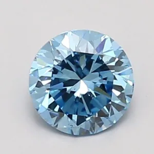 0.94 Carat Round Fancy Vivid Blue SI1 Lab Diamond