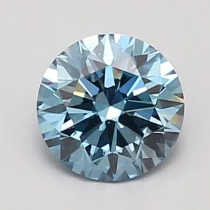 0.95 Carat Round Fancy Vivid Blue SI1 Lab Diamond