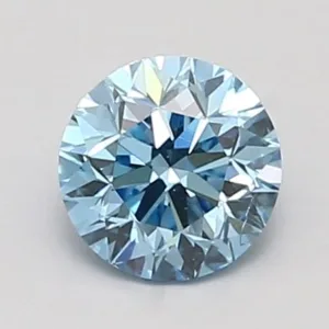 0.96 Carat Round Fancy Vivid Blue SI1 Lab Diamond