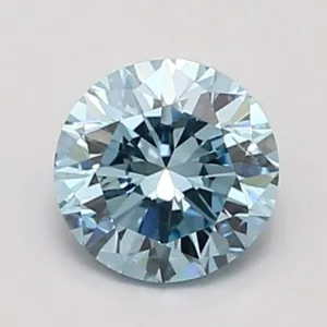 0.96 Carat Round Fancy Vivid Blue SI1 Lab Diamond