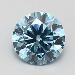 0.97 Carat Round Fancy Vivid Blue SI1 Lab Diamond