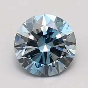 0.99 Carat Round Fancy Vivid Blue SI1 Lab Diamond