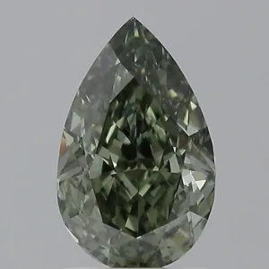 1.02 Carat Pear Fancy Dark Gray Green VS2 Natural Diamond