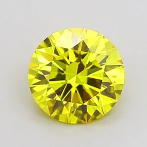 1.02 Carat Round Fancy Vivid Yellow IF Lab Diamond