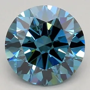1.03 Carat Round Fancy Vivid Blue VS1 Lab Diamond