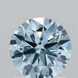1.04 Carat Round Fancy Vivid Blue VVS2 Lab Diamond