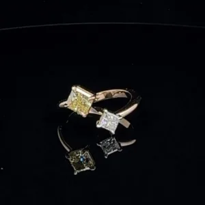 1.07 Carat Radiant Fancy Yellow VVS1 Natural Diamond