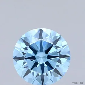 1.07 Carat Round Fancy Vivid Blue VS1 Lab Diamond