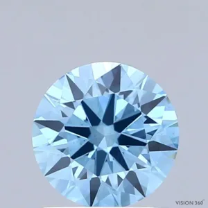 1.08 Carat Round Fancy Vivid Blue VS1 Lab Diamond
