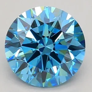 1.08 Carat Round Fancy Vivid Blue VVS2 Lab Diamond