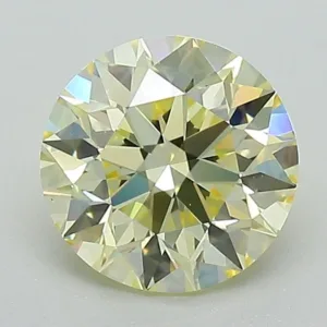 1.09 Carat Round Fancy Yellow VS1 Lab Diamond