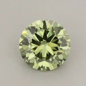 1.23 Carat Round Fancy Vivid Green VS2 Lab Diamond