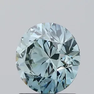 1.25 Carat Round Fancy Vivid Blue SI1 Lab Diamond