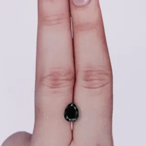1.27 Carat Pear Black Natural Diamond
