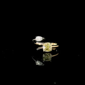1.28 Carat Cushion Brilliant Fancy Light Yellow VS1 Natural Diamond