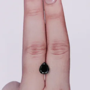 1.31 Carat Pear Black Natural Diamond