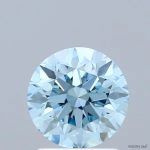 1.31 Carat Round Fancy Vivid Blue VS1 Lab Diamond