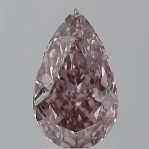 1.32 Carat Pear Fancy Brown Pink VS2 Natural Diamond