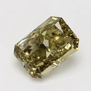 1.32 Carat Radiant Fancy Deep Yellow VVS2 Natural Diamond