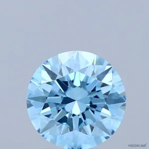 1.33 Carat Round Fancy Vivid Blue VS1 Lab Diamond
