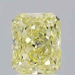 1.37 Carat Radiant Fancy Intense Yellow VVS1 Natural Diamond