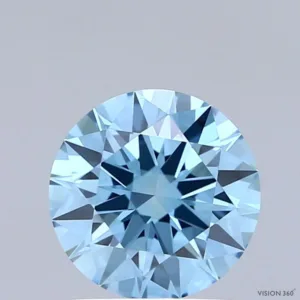 1.39 Carat Round Fancy Vivid Blue VS1 Lab Diamond