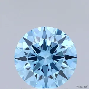 1.39 Carat Round Fancy Vivid Blue VVS2 Lab Diamond