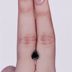 1.43 Carat Pear Black Natural Diamond