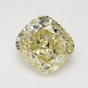 1.5 Carat Cushion Brilliant Fancy Light Yellow I1 Natural Diamond
