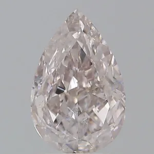 1.5 Carat Pear Fancy Light Brown Pink SI2 Natural Diamond