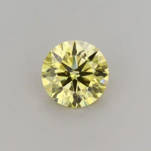 1.5 Carat Round Fancy Intense Yellow VS2 Lab Diamond