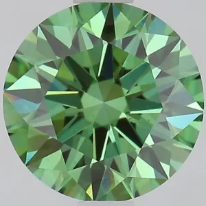1.5 Carat Round Fancy Vivid Green VS1 Lab Diamond