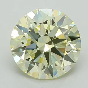 1.5 Carat Round Fancy Yellow SI1 Lab Diamond