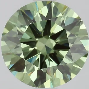 1.51 Carat Round Fancy Vivid Green SI1 Lab Diamond