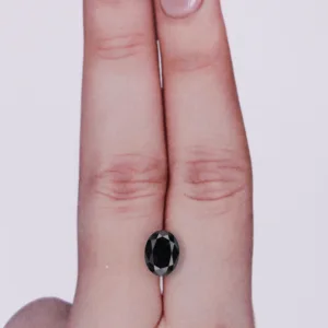 1.52 Carat Oval Black Natural Diamond