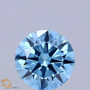 1.52 Carat Round Fancy Vivid Blue VVS2 Lab Diamond