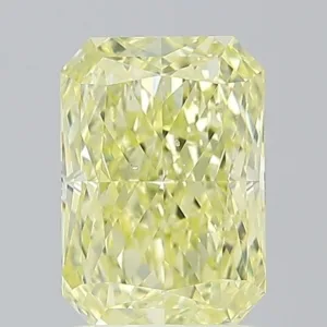 1.53 Carat Radiant Fancy Yellow SI2 Natural Diamond