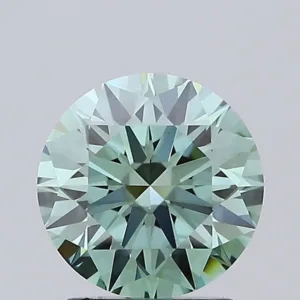 1.55 Carat Round Fancy Vivid Green VS1 Lab Diamond