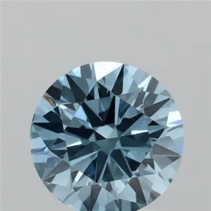 1.57 Carat Round Fancy Vivid Blue VS1 Lab Diamond