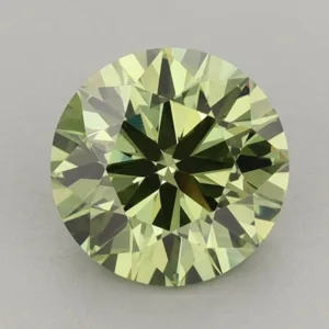 1.57 Carat Round Fancy Vivid Green VS1 Lab Diamond