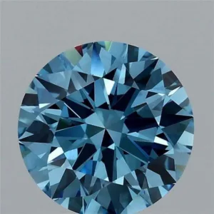 1.59 Carat Round Fancy Vivid Blue VS1 Lab Diamond