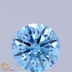 1.59 Carat Round Fancy Vivid Blue VVS2 Lab Diamond