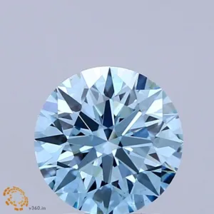 1.6 Carat Round Fancy Vivid Blue VS2 Lab Diamond