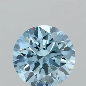 1.61 Carat Round Fancy Vivid Blue VS2 Lab Diamond